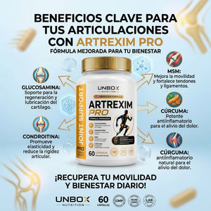 Artrexim Pro | Suplemento para Articulaciones | 60 Cápsulas.